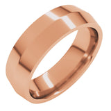 14K Rose Gold 6 mm Comfort-Fit Knife Band Size 9