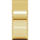 14K Yellow Gold 8 mm Milgrain Comfort-Fit Flat Band Size 11
