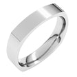 14K White Gold 4 mm Comfort-Fit Square Band Size 5.5