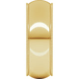 14K Yellow 7 mm Milgrain Comfort-Fit Half Round Band