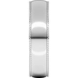 Sterling Silver 5 mm Rope Comfort-Fit Half Round Band Size 11