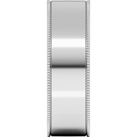 10K White Gold 6 mm Milgrain Comfort-Fit Flat Band Size 7.5