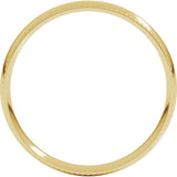 14K Yellow Gold 3 mm Rope Comfort-Fit Half Round Band Size 5