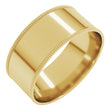 14K Yellow 8 mm Milgrain Flat Comfort Fit Band Size 11.5