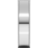 Sterling Silver 5 mm Milgrain Comfort-Fit Flat Band Size 11