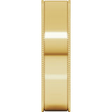 10K Yellow Gold 5 mm Milgrain Comfort-Fit Flat Band Size 9