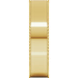 14K Yellow 5 mm Milgrain Comfort-Fit Flat Band