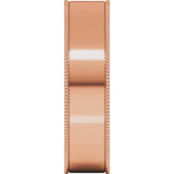 10K Rose Gold 5 mm Milgrain Comfort-Fit Flat Band Size 8