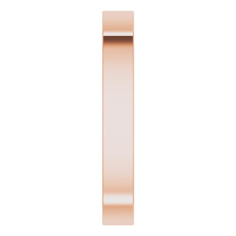 14K Rose Gold 3 mm Comfort-Fit Square Band Size 7