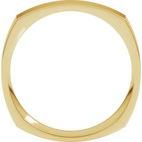 14K Yellow Gold 4 mm Comfort-Fit Square Band Size 5.5