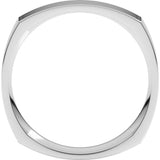 14K White Gold 4 mm Comfort-Fit Square Band Size 5.5