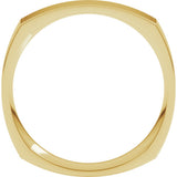 14K Yellow Gold 4 mm Comfort-Fit Square Band Size 5.5