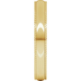 14K Yellow Gold 3 mm Rope Comfort-Fit Half Round Band Size 5