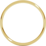 14K Yellow 4 mm Rope Comfort-Fit Half Round Band