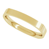 14K Yellow Gold 2.5 mm Comfort-Fit Square Band Size 5