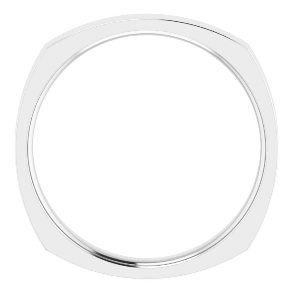 Platinum 3 mm Comfort-Fit Square Band Size 9.5