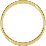 10K Yellow Gold 7 mm Rope Comfort-Fit Half Round Band Size 12.5