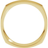 14K Yellow Gold 5 mm Comfort-Fit Square Band Size 7