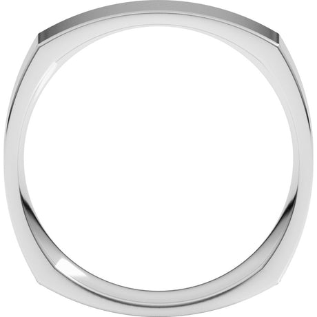 Sterling Silver 5 mm Comfort-Fit Square Band Size 11