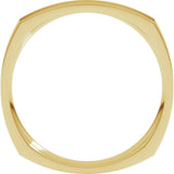 14K Yellow Gold 2.5 mm Comfort-Fit Square Band Size 5