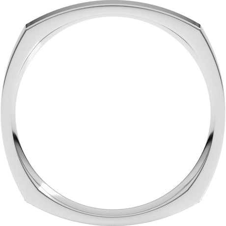 14K White Gold 2.5 mm Comfort-Fit Square Band