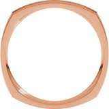 14K Rose 2.5 mm Comfort-Fit Square Band