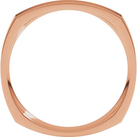 14K Rose 2.5 mm Comfort-Fit Square Band
