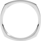 14K White Gold 2.5 mm Comfort-Fit Square Band Size 6