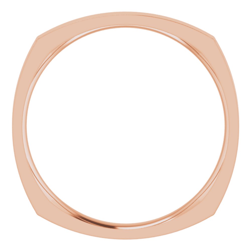 14K Rose 2 mm Comfort-Fit Square Band Size 8