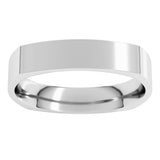 14K White Gold 4 mm Comfort-Fit Square Band Size 5.5