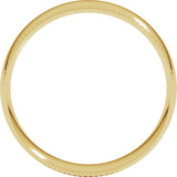 10K Yellow Gold 6 mm Rope Comfort-Fit Half Round Band Size 10