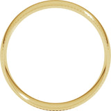 10K Yellow 6 mm Rope Comfort-Fit Half Round Band Size 7.5