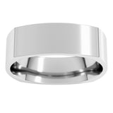 14K White 6 mm Square Comfort Fit Band