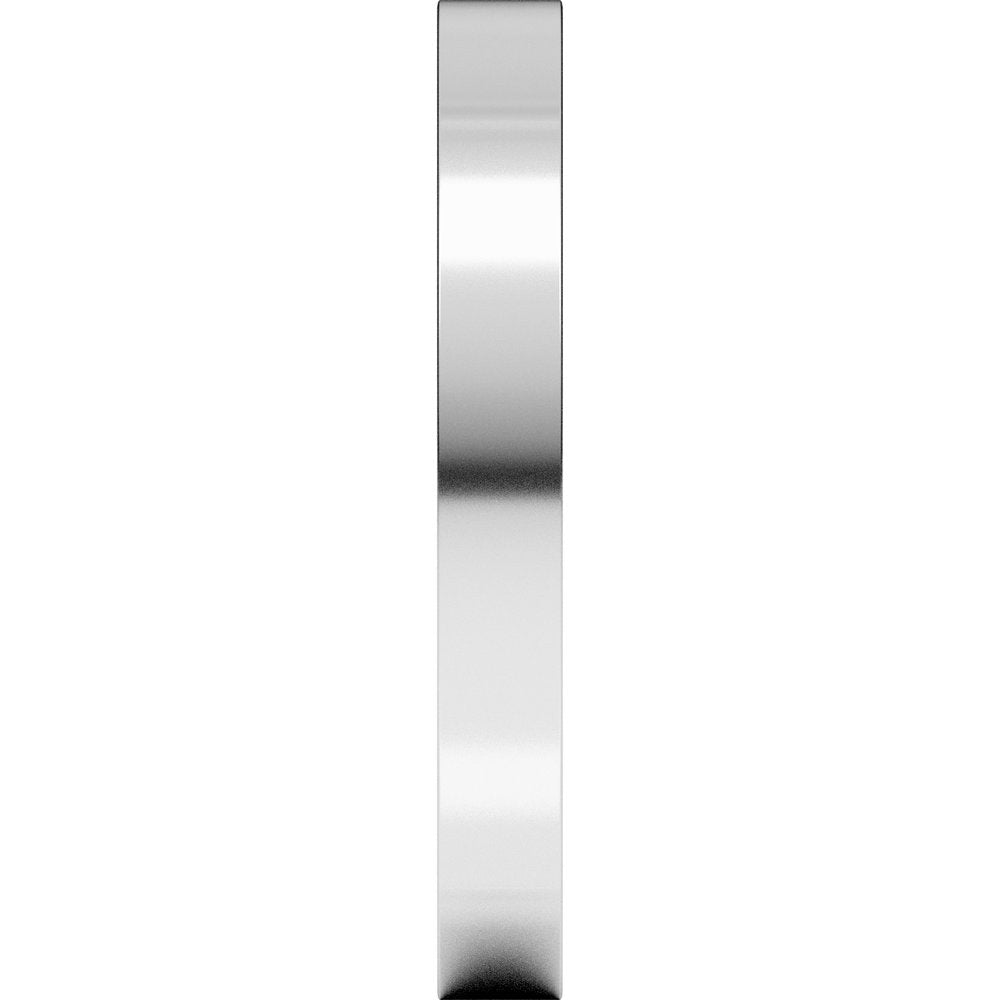 14K White Gold 2.5 mm Comfort-Fit Square Band Size 6
