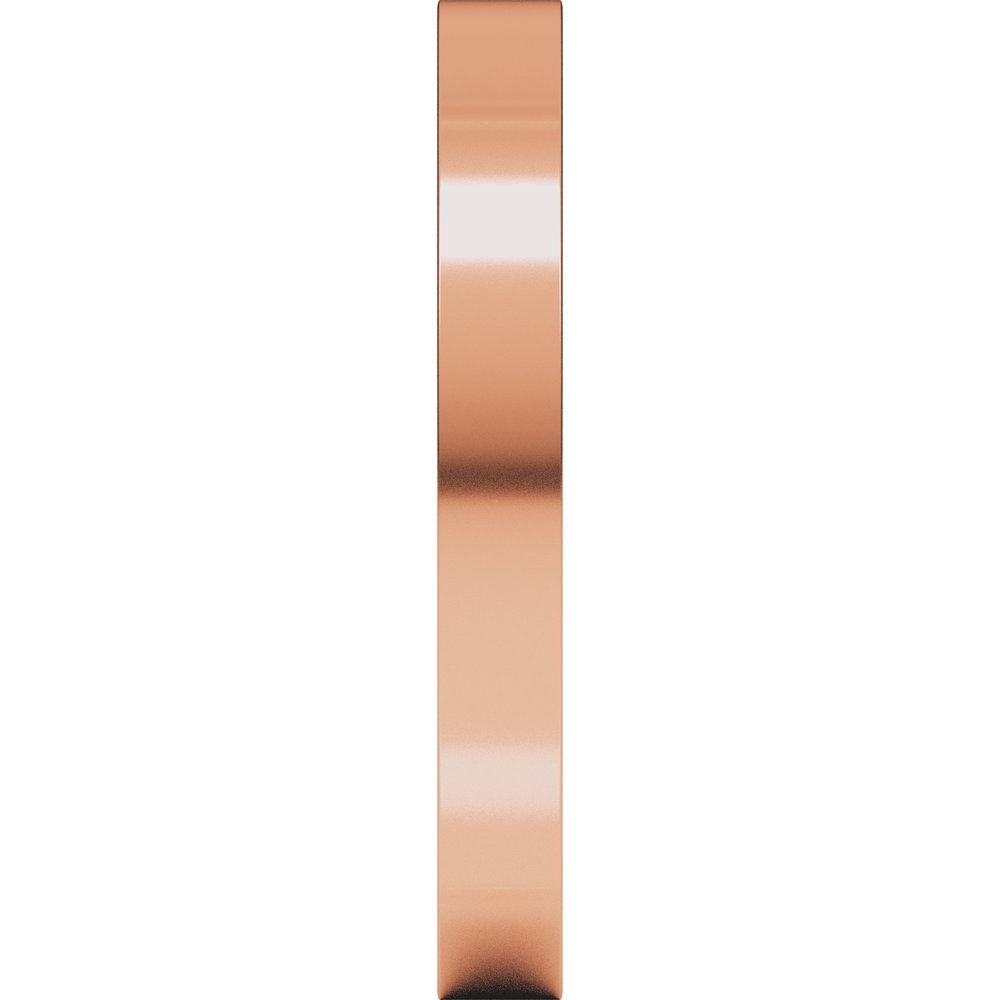 14K Rose 2.5 mm Comfort-Fit Square Band