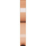 14K Rose 2.5 mm Comfort-Fit Square Band