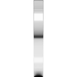 Sterling Silver 2.5 mm Comfort-Fit Square Band Size 8