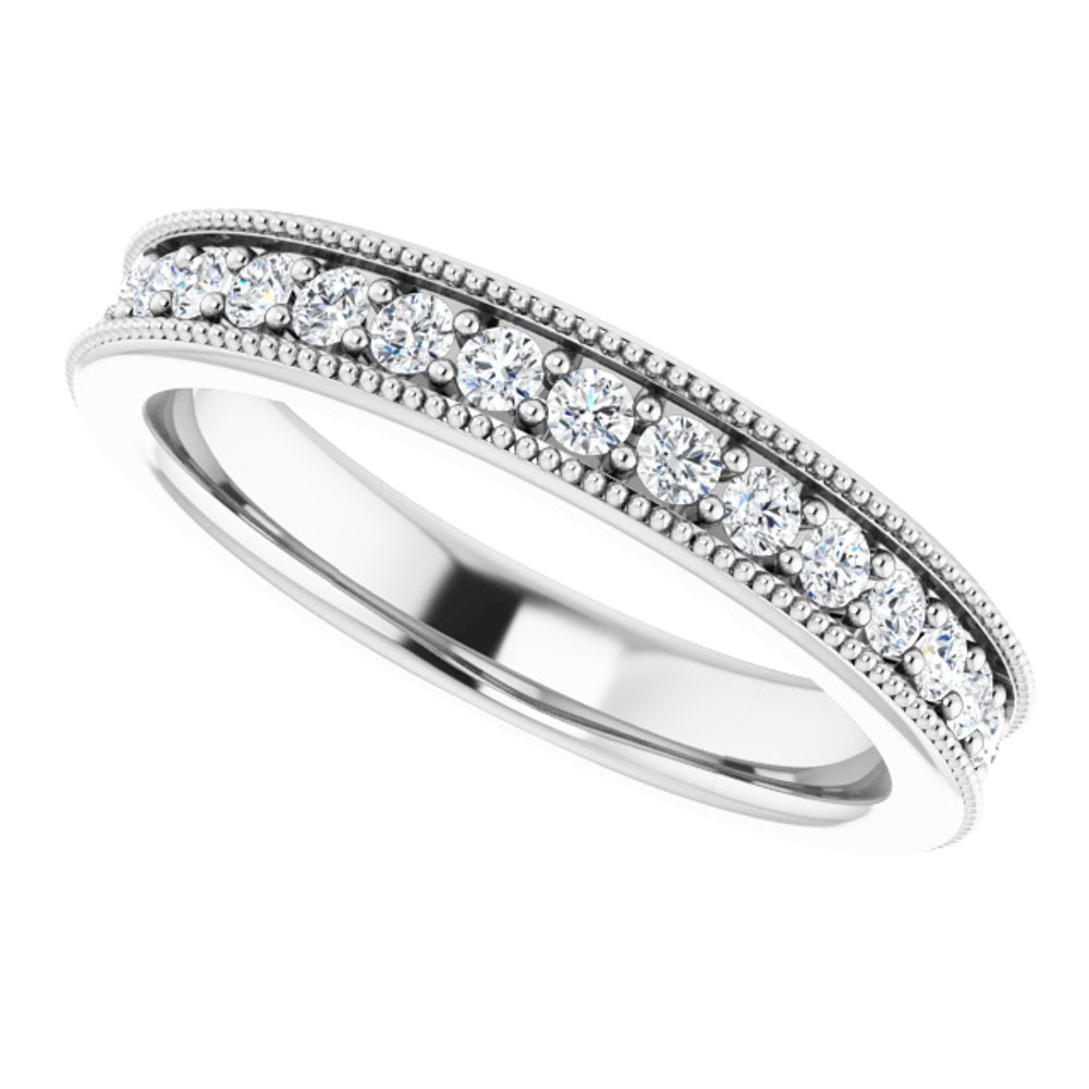 14K White Gold 1/2 CTW Natural Diamond Anniversary Band