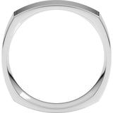 Sterling Silver 6 mm Comfort-Fit Square Band Size 11