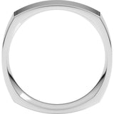Sterling Silver 6 mm Square Comfort Fit Band Size 11
