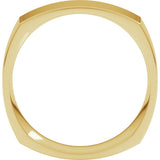 14K Yellow 6 mm Comfort-Fit Square Band