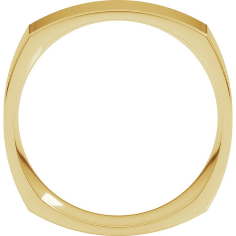 14K Yellow 6 mm Comfort-Fit Square Band