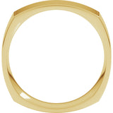 14K Yellow 6 mm Square Comfort Fit Band