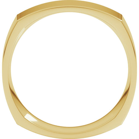 14K Yellow 6 mm Square Comfort Fit Band