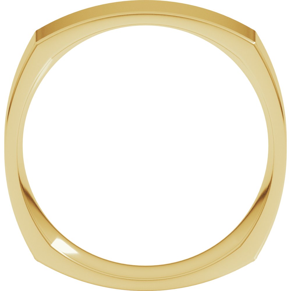 14K Yellow Gold 6 mm Comfort-Fit Square Band Size 6.5