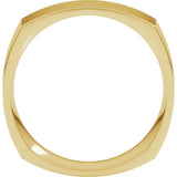 14K Yellow Gold 6 mm Comfort-Fit Square Band Size 6.5