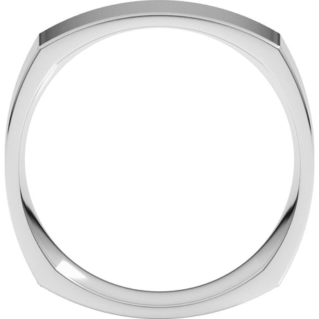 14K White Gold 6 mm Comfort-Fit Square Band Size 7