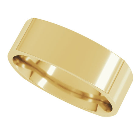 14K Yellow 6 mm Comfort-Fit Square Band