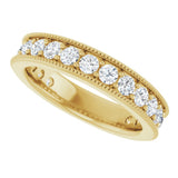14K Yellow Gold 1 1/6 CTW Natural Diamond Anniversary Band