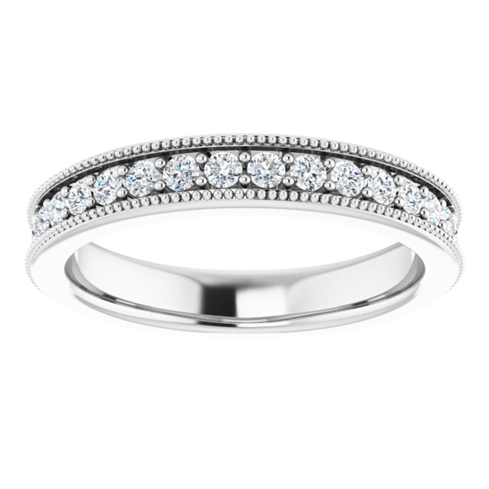 14K White Gold 1/2 CTW Natural Diamond Anniversary Band